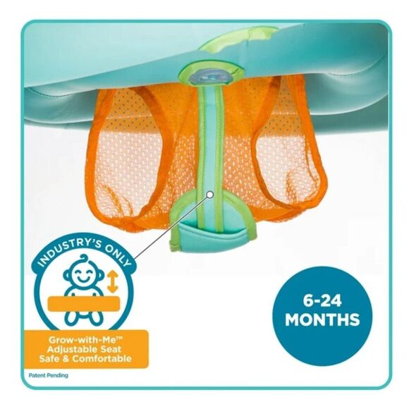 Aqua Swim School Grow-with-Me Baby Pool Float Boat for Infants | UPF 50 Canopy - Picture 3 of 8